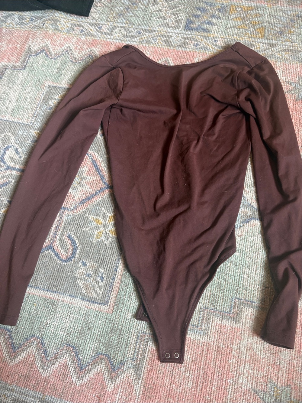 Abercrombie & Fitch Long Sleeve Chocolate Brown Bodysuit